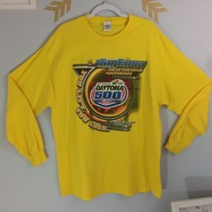 Yellow HTF Nascar XL 49th Graphic Long Sleeve